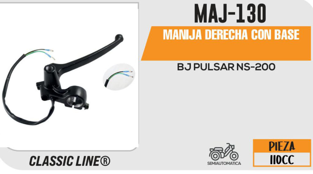 MANIJA DERECHA DE FRENO C/BASE NEGRA