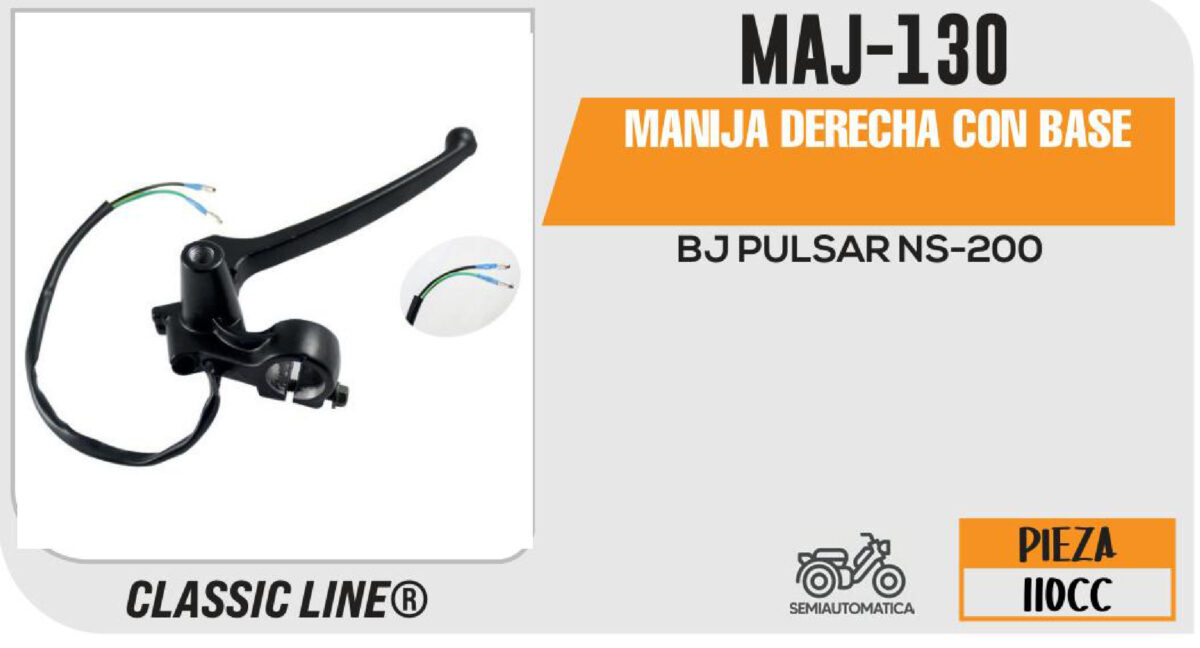 MANIJA DERECHA DE FRENO C/BASE NEGRA