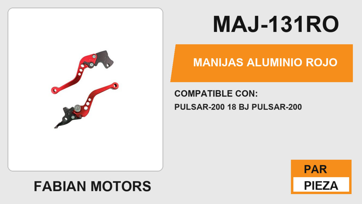 MANIJAS ALUMINIO ROJO