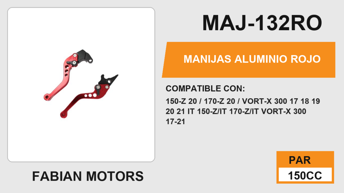 MANIJAS ALUMINIO ROJO