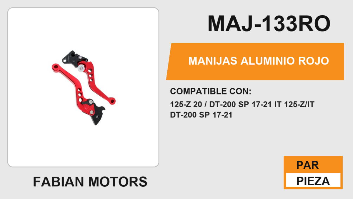 MANIJAS ALUMINIO ROJO