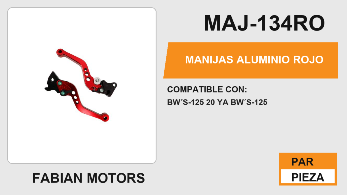 MANIJAS ALUMINIO ROJO