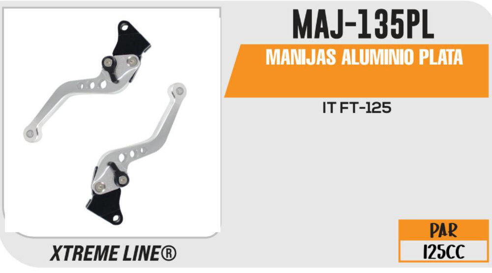 MANIJAS ALUMINIO PLATA