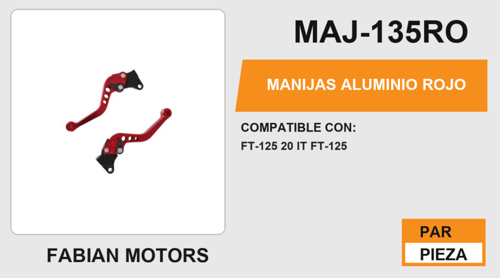 MANIJAS ALUMINIO ROJO