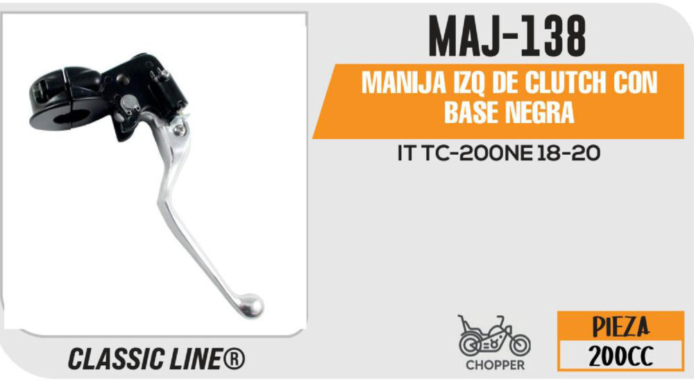 MANIJA IZQ DE CLUTCH CON BASE NEGRA