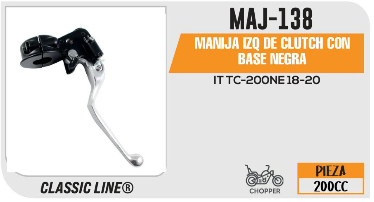 MANIJA IZQ DE CLUTCH CON BASE NEGRA