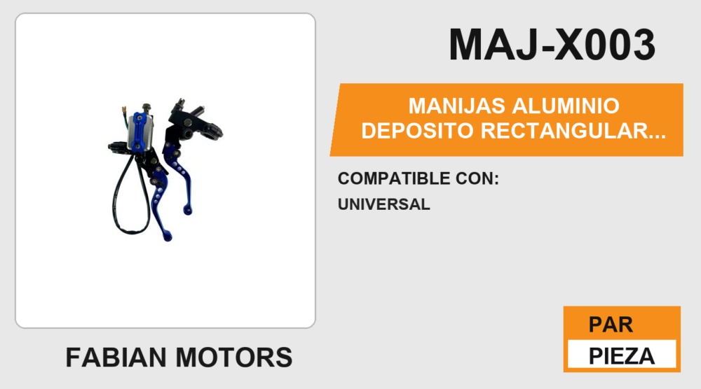 MANIJAS ALUMINIO DEPOSITO RECTANGULAR AZUL