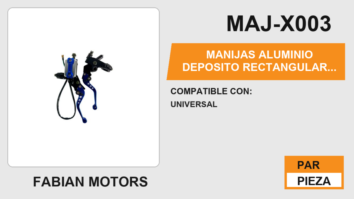 MANIJAS ALUMINIO DEPOSITO RECTANGULAR AZUL