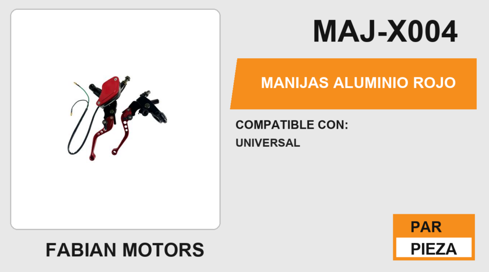 MANIJAS ALUMINIO ROJO