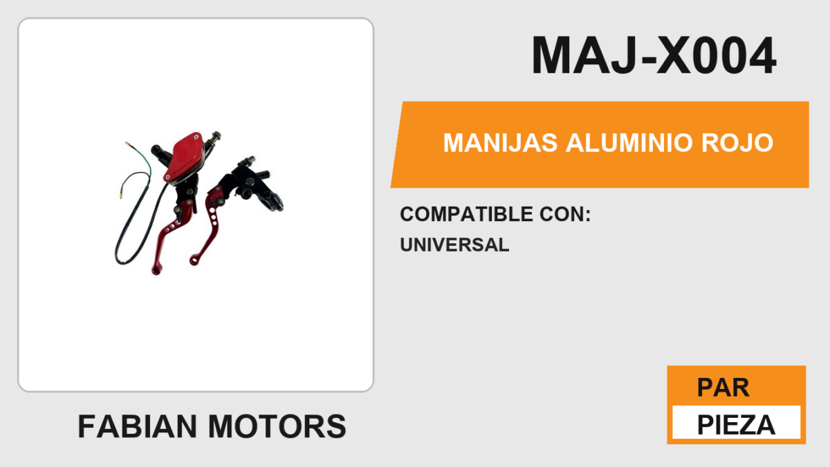 MANIJAS ALUMINIO ROJO