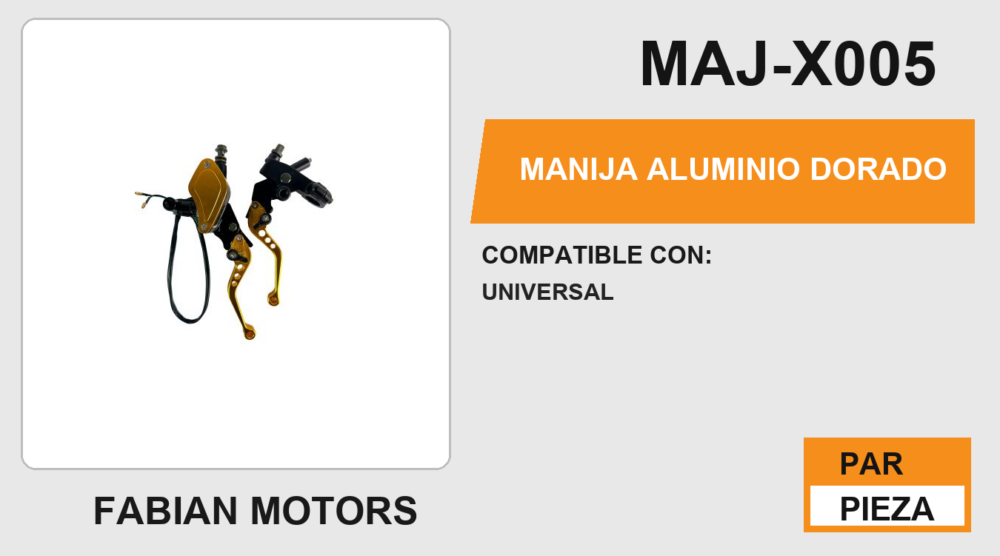 MANIJA ALUMINIO DORADO