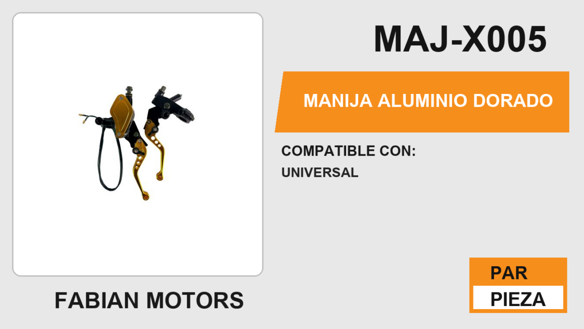 MANIJA ALUMINIO DORADO
