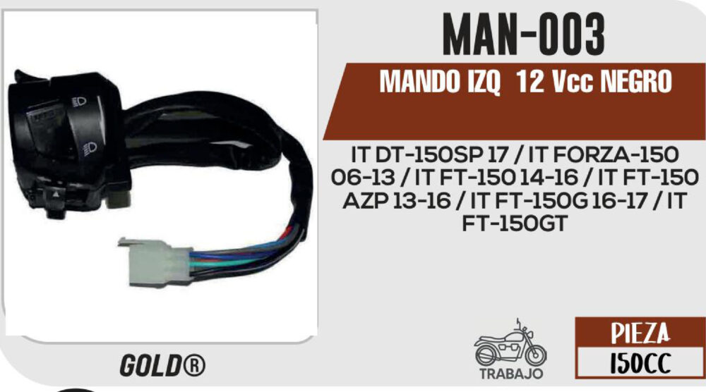 MANDO IZQUIERDO 12Vcc