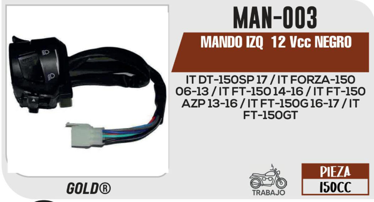 MANDO IZQUIERDO 12Vcc