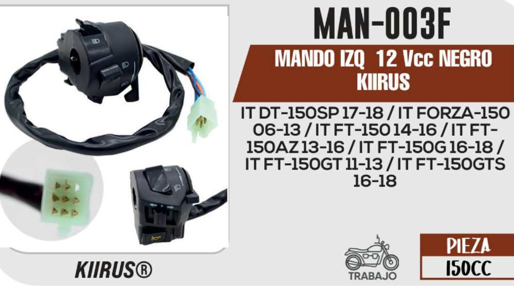 MANDO IZQ 12Vcc NEGRO