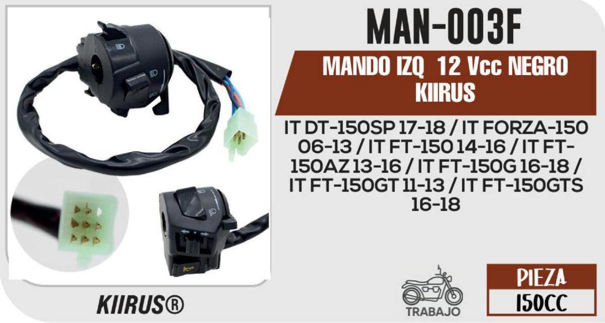 MANDO IZQ 12Vcc NEGRO