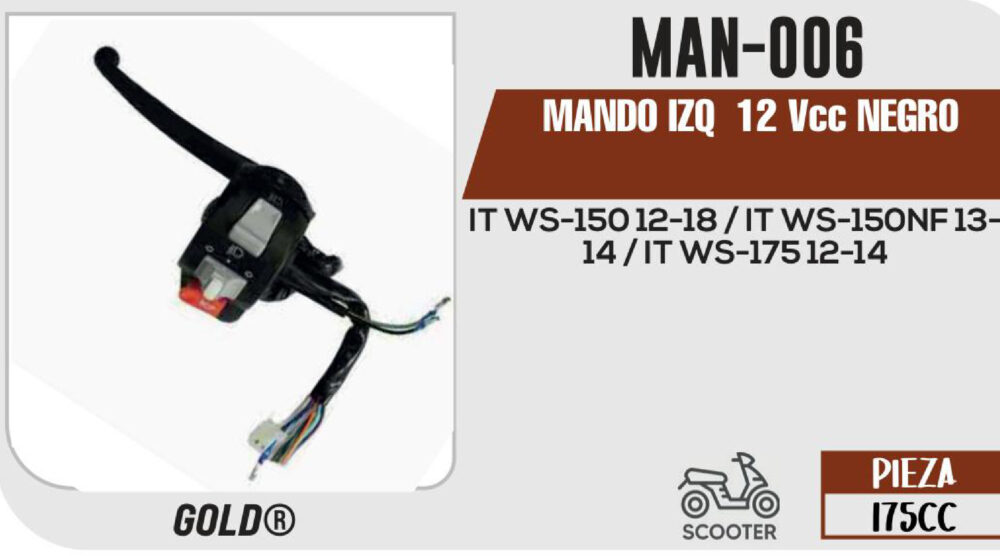 MANDO IZQUIERDO 12Vcc