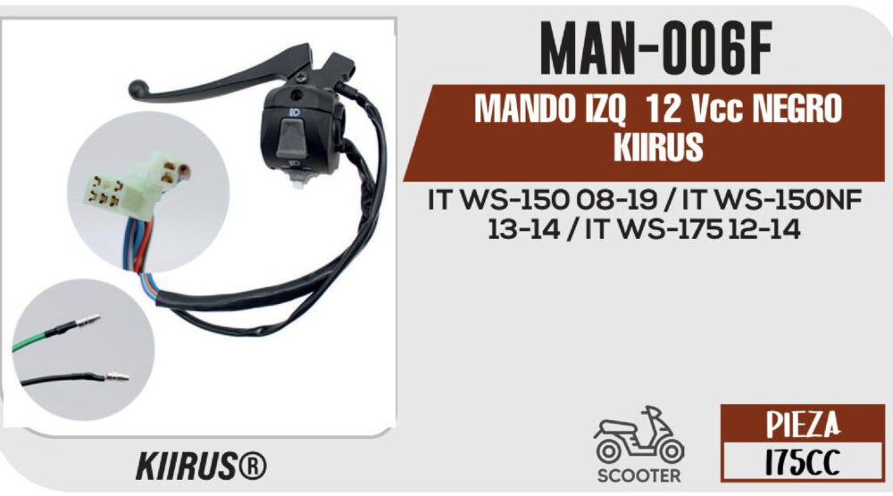 MANDO IZQ 12Vcc NEGRO