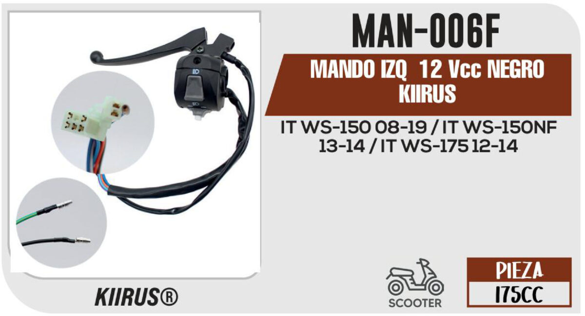 MANDO IZQ 12Vcc NEGRO