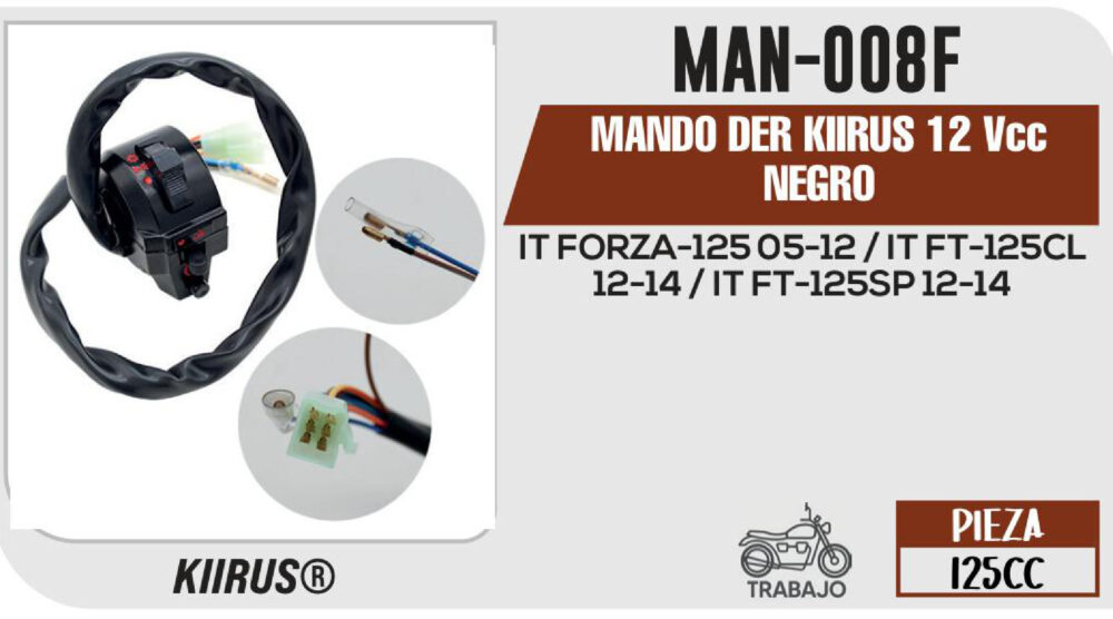 MANDO DER 12Vcc NEGRO