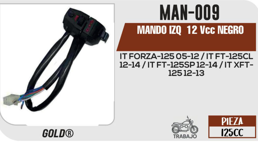 MANDO IZQUIERDO 12Vcc