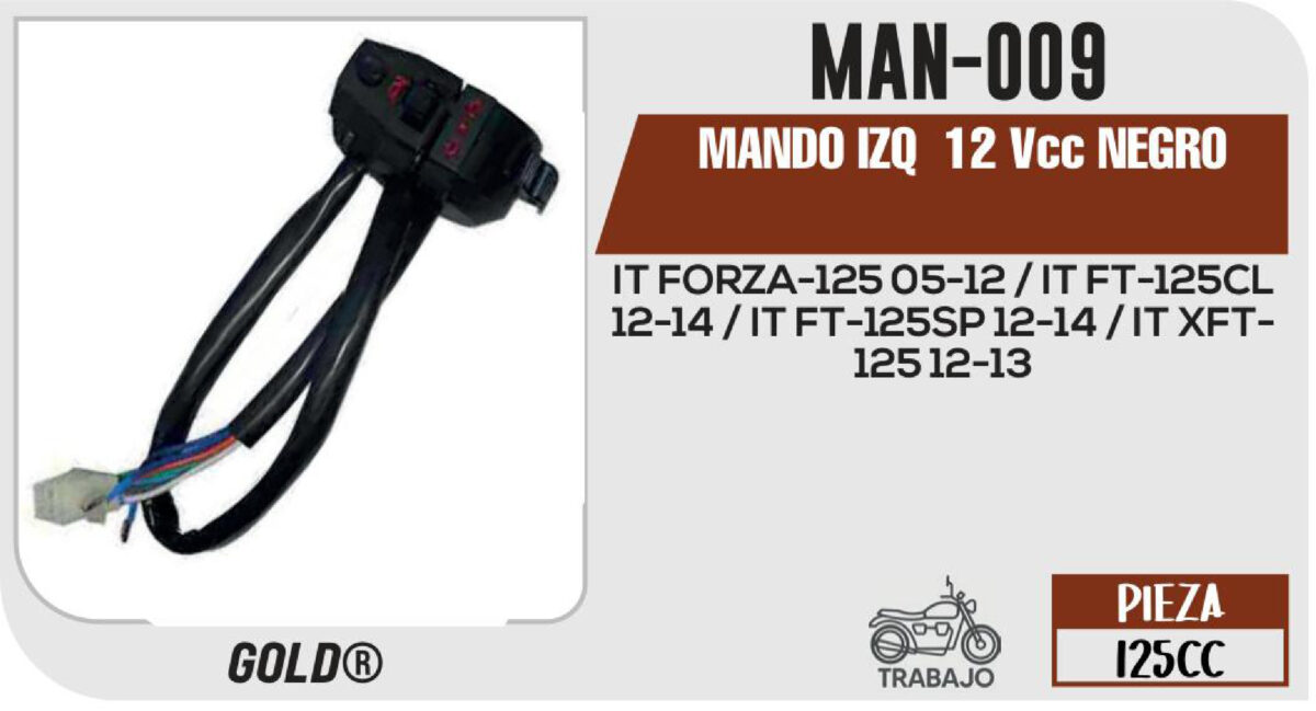MANDO IZQUIERDO 12Vcc