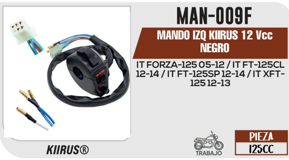 MANDO IZQ 12Vcc NEGRO