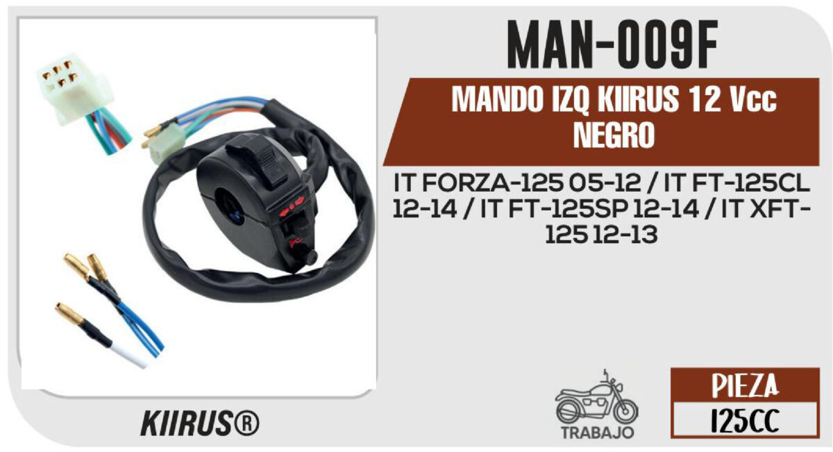 MANDO IZQ 12Vcc NEGRO