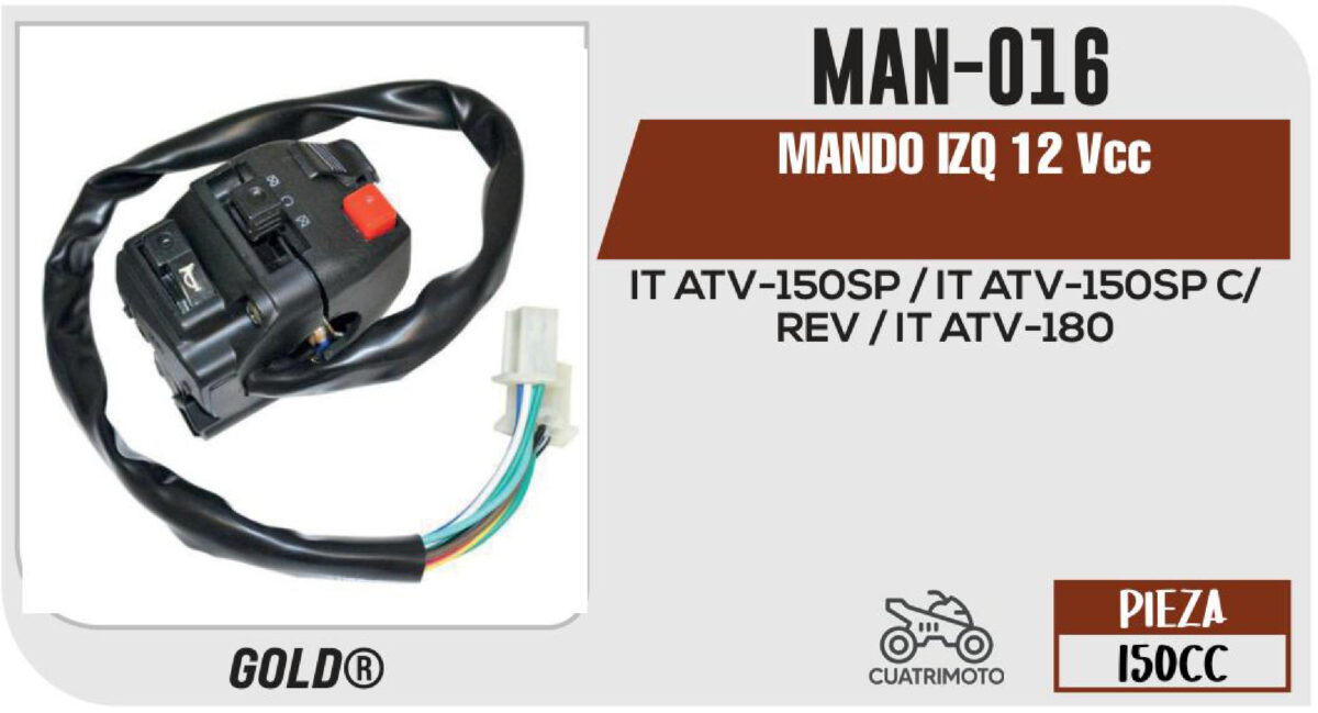 MANDO IZQUIERDO 12Vcc