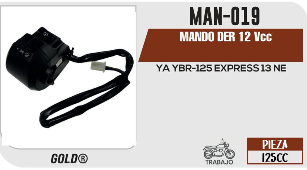 MANDO DERECHO 12Vcc