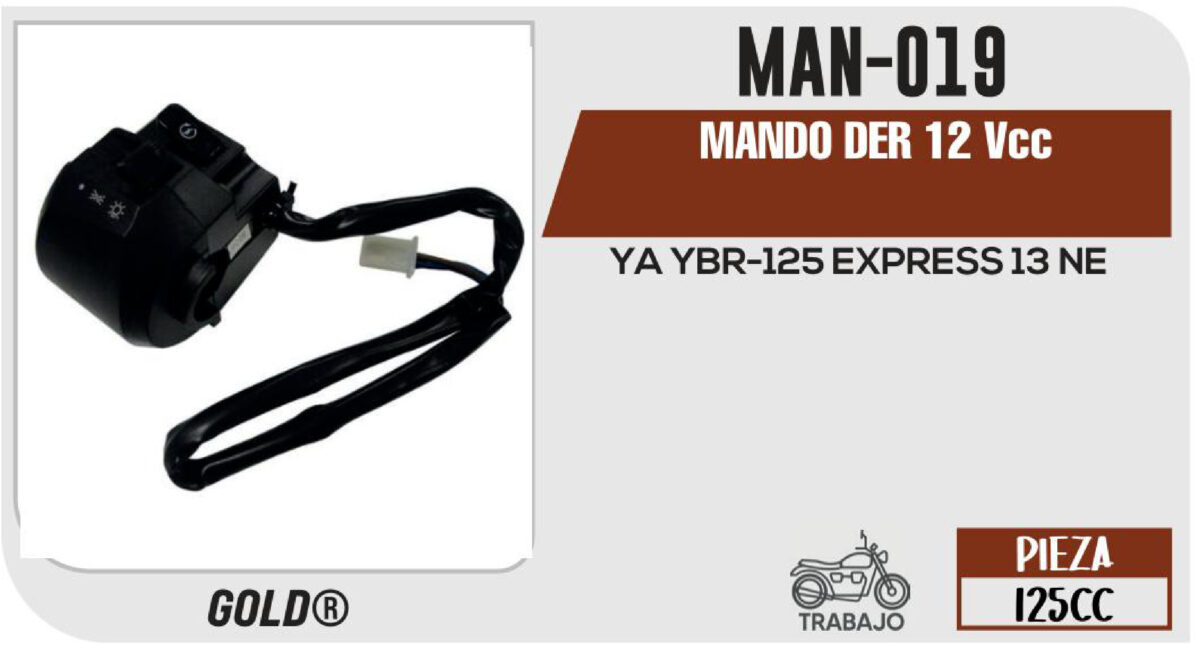 MANDO DERECHO 12Vcc