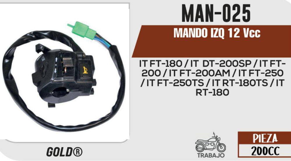MANDO IZQUIERDO 12Vcc