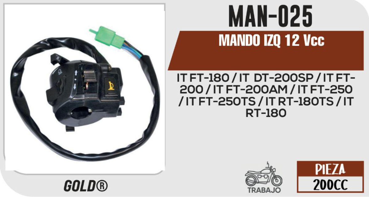 MANDO IZQUIERDO 12Vcc