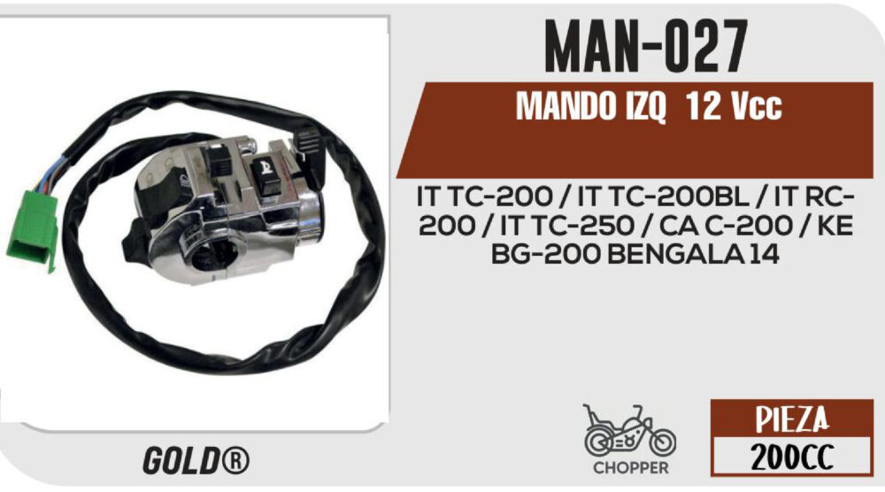 MANDO IZQUIERDO 12Vcc