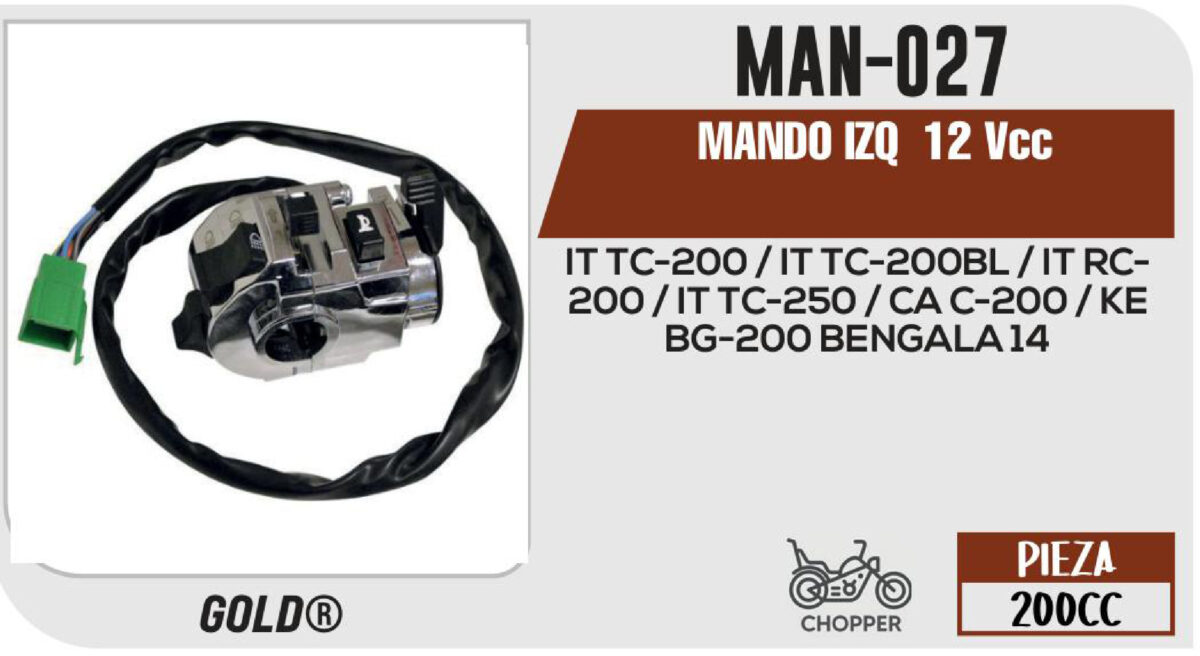 MANDO IZQUIERDO 12Vcc