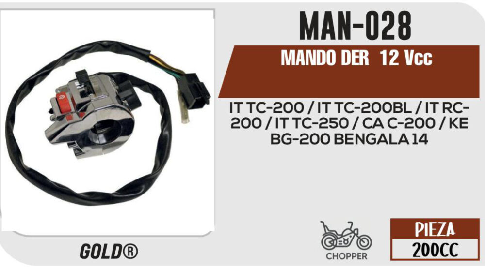 MANDO DERECHO 12Vcc