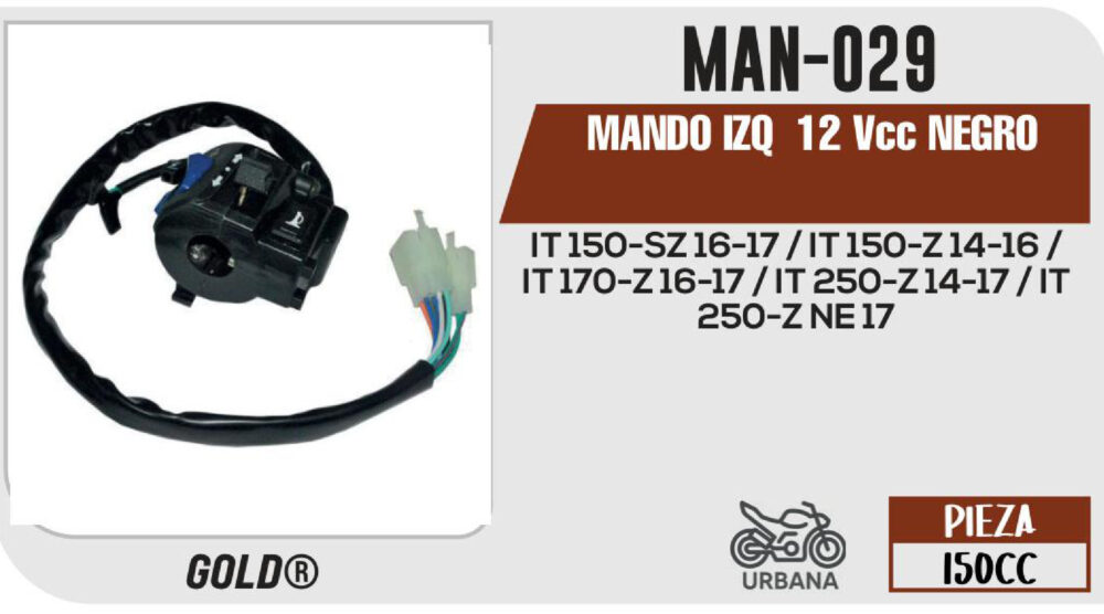 MANDO IZQUIERDO 12Vcc