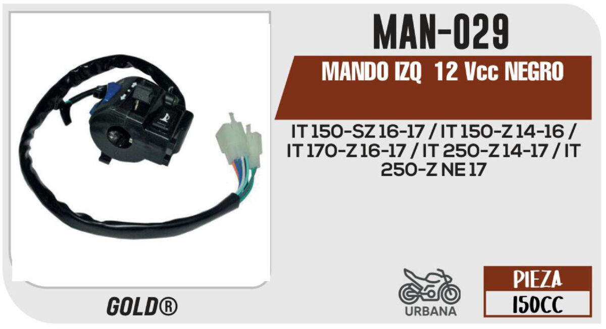 MANDO IZQUIERDO 12Vcc