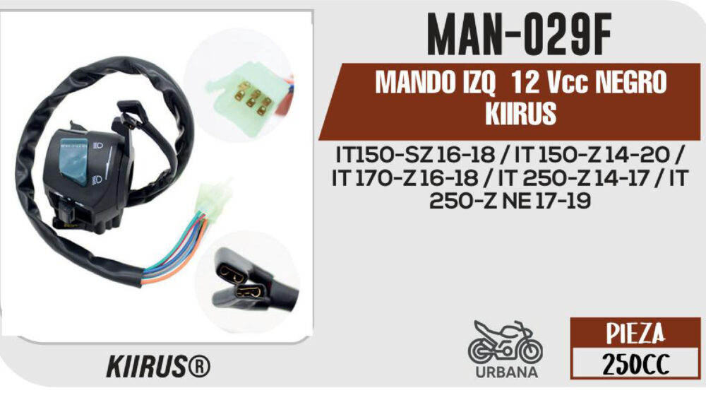 MANDO IZQ 12Vcc NEGRO