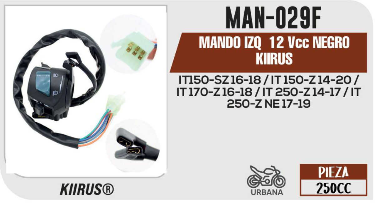 MANDO IZQ 12Vcc NEGRO