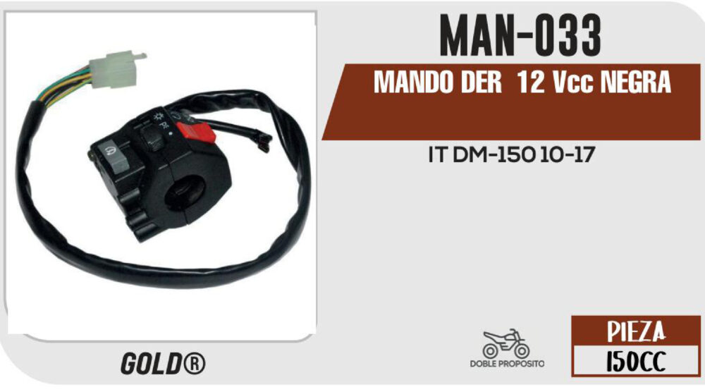 MANDO DERECHO 12Vcc