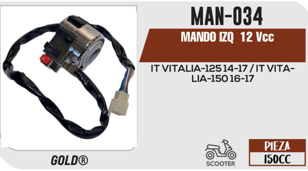 MANDO IZQUIERDO 12Vcc