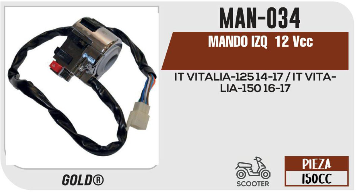 MANDO IZQUIERDO 12Vcc