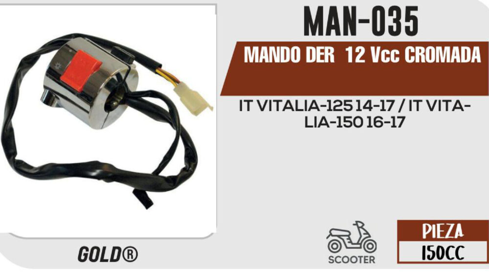 MANDO DERECHO 12Vcc