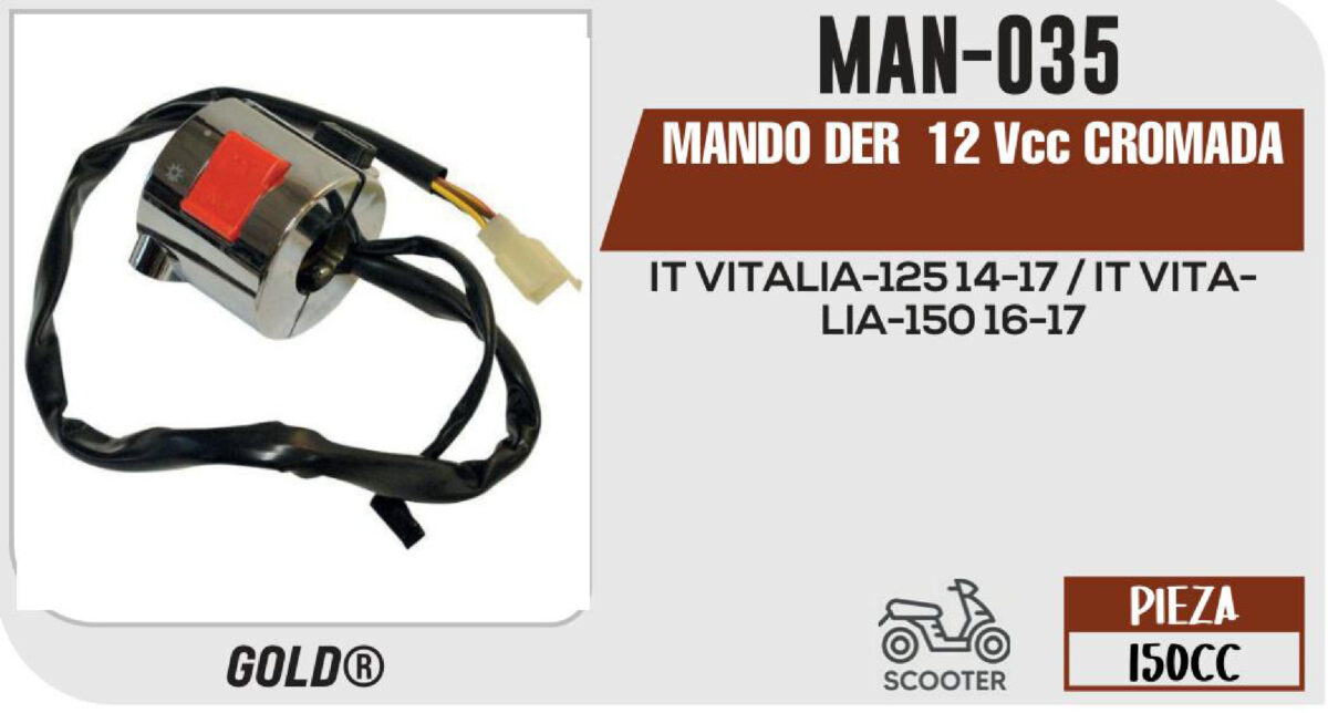 MANDO DERECHO 12Vcc
