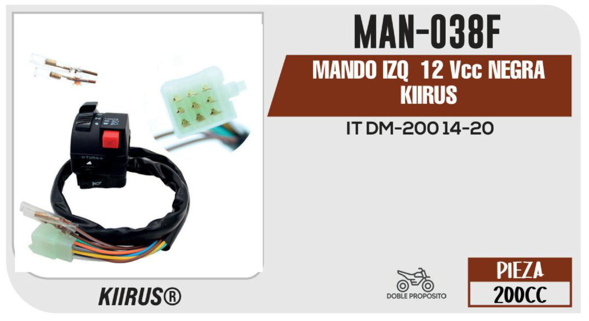 MANDO IZQ 12Vcc NEGRA
