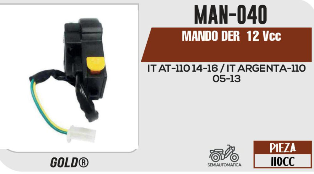 MANDO DERECHO 12Vcc