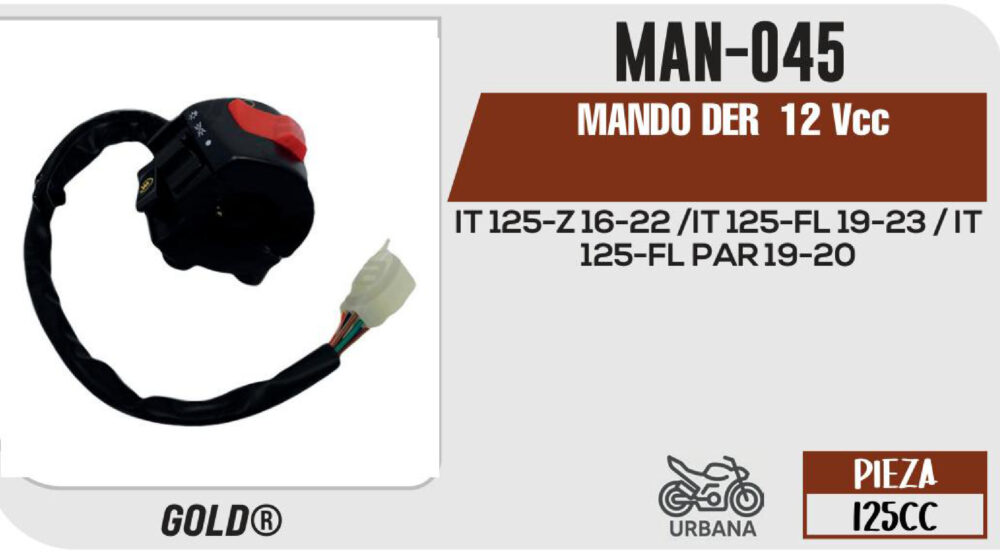 MANDO DERECHO 12Vcc