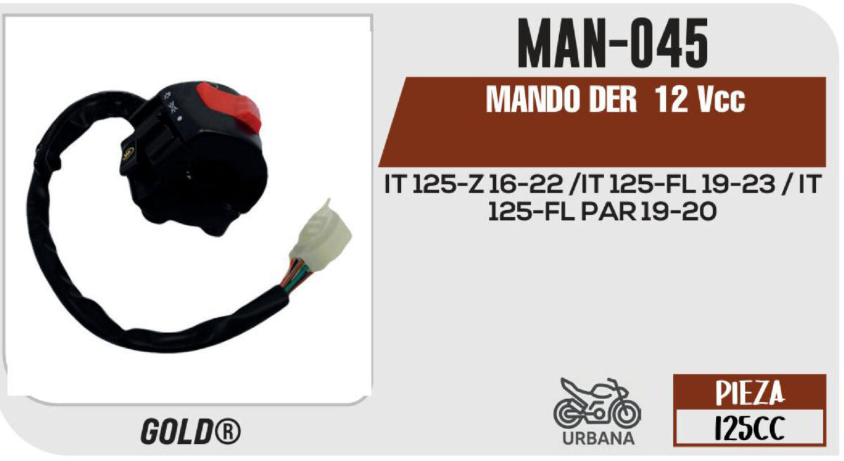 MANDO DERECHO 12Vcc