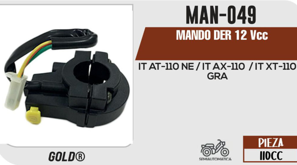 MANDO DERECHO 12Vcc
